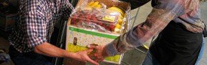 Food donations to seniors in advance of Chanukah