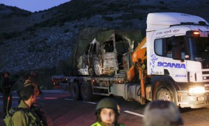 Israeli military car was hit near the border with Lebanon