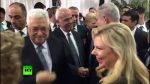 Abbas & Netanyahu shake hands at Shimon Peres funeral