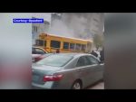 Wild Video Shows Stolen School Bus Plowing Into Parked Cars In NYC