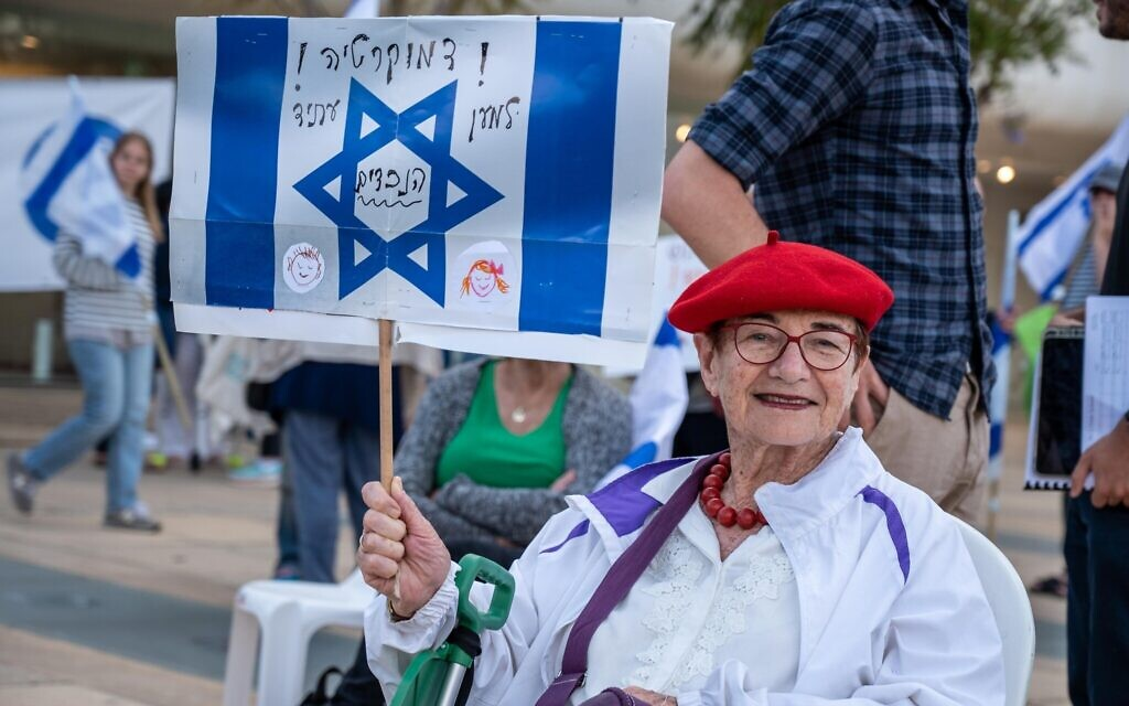 ‘Worried for our families’ futures’: Grandmothers in Tel Aviv protest judicial shakeup