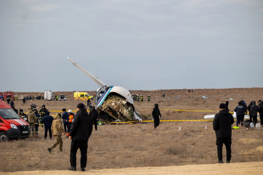 Azerbaijan Airlines plane crashes in Kazakhstan, leaving 38 dead, 29 survivors, officials say