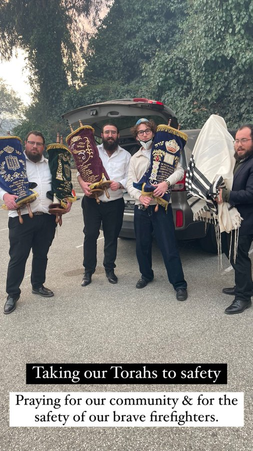 Sifrei Torah Rescued From Chabad Center As Wildfire Approached