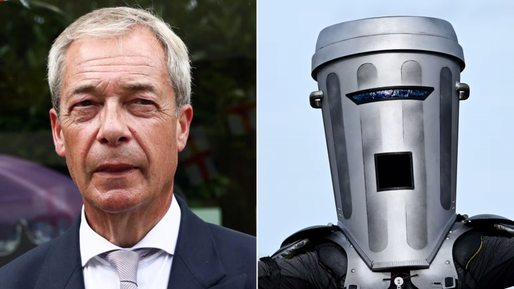 Nigel Farage wins election in which his main rival was a trash can